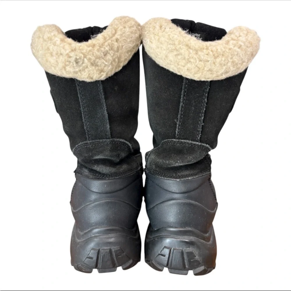Cougar Black Insulated Winter Boots with Faux Fur Trim & Zipper Front, Sz 8